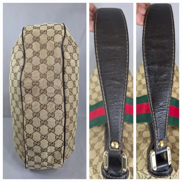 ✨️GUCCI GG Canvas Web New Ladies Hobo Bag - Picture 13 of 16